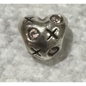 Chamilia Swarovski‎ 2010 Ltd Edition XOXO Heart Charm Bead 925 Sterling Silver